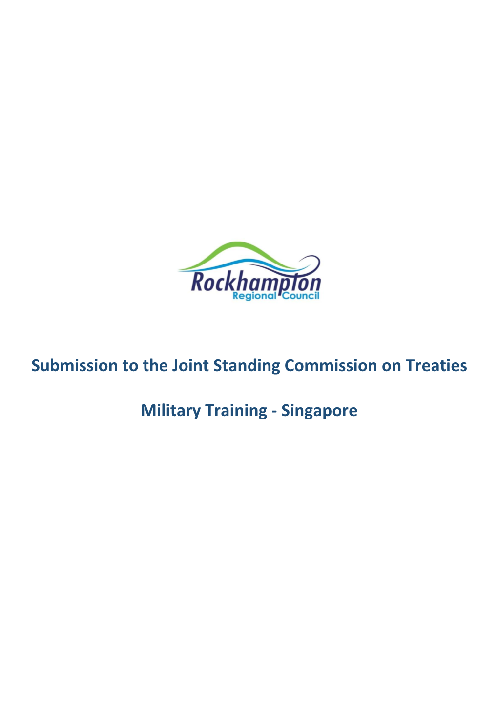 Submission to the Joint Standing Commission on Treaties Military