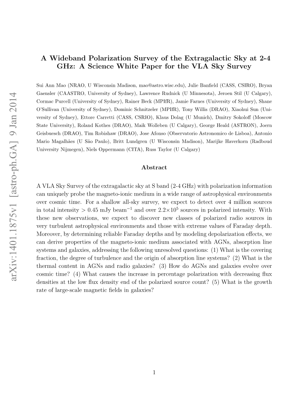 A Wideband Polarization Survey of the Extragalactic Sky at 2-4 Ghz: A