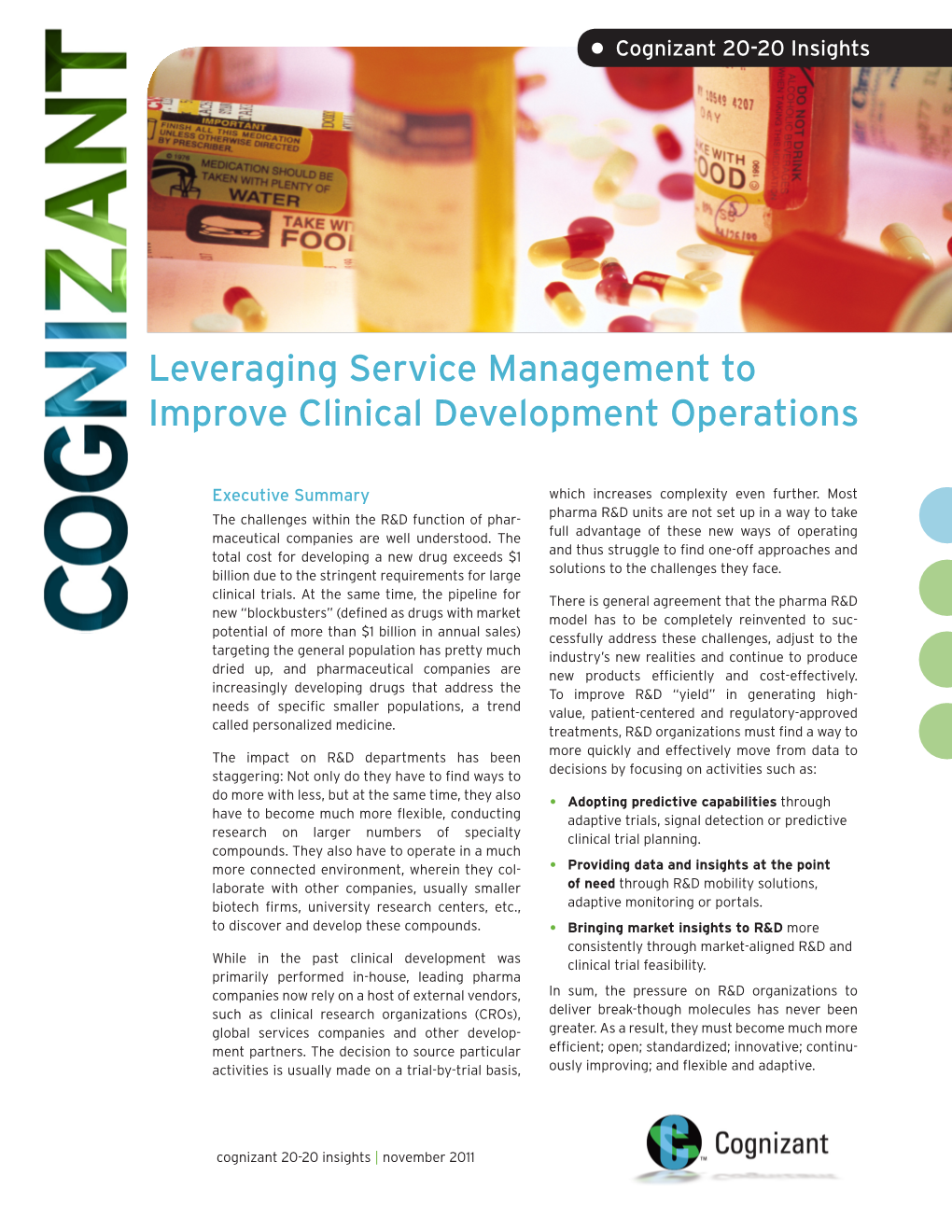 Leveraging Service Management to Improve Clinical Development Operations