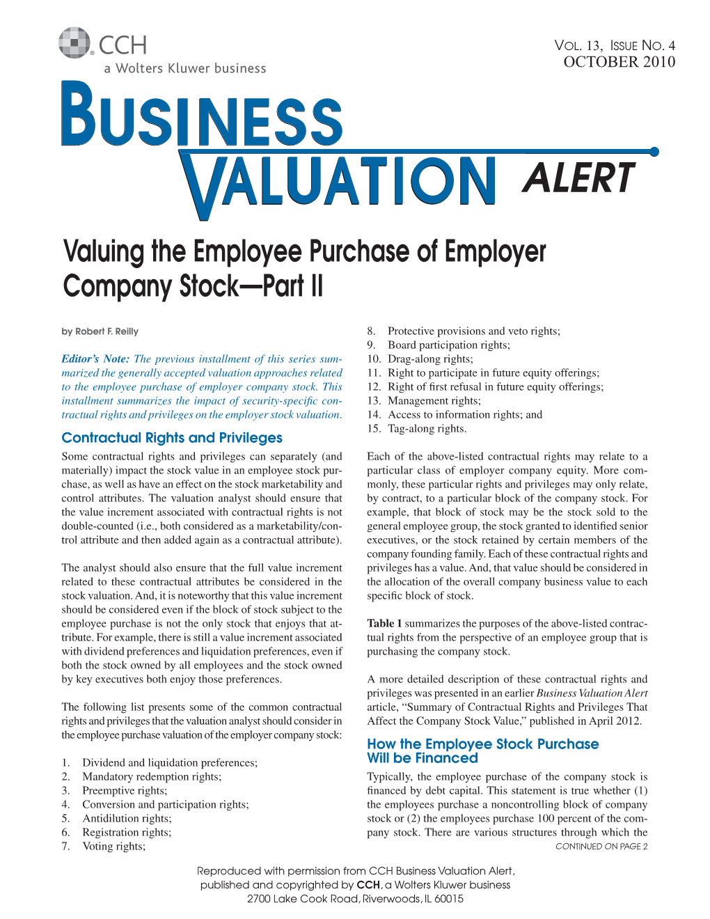 Valuing the Employee Purchase of Employer Company Stock—Part II