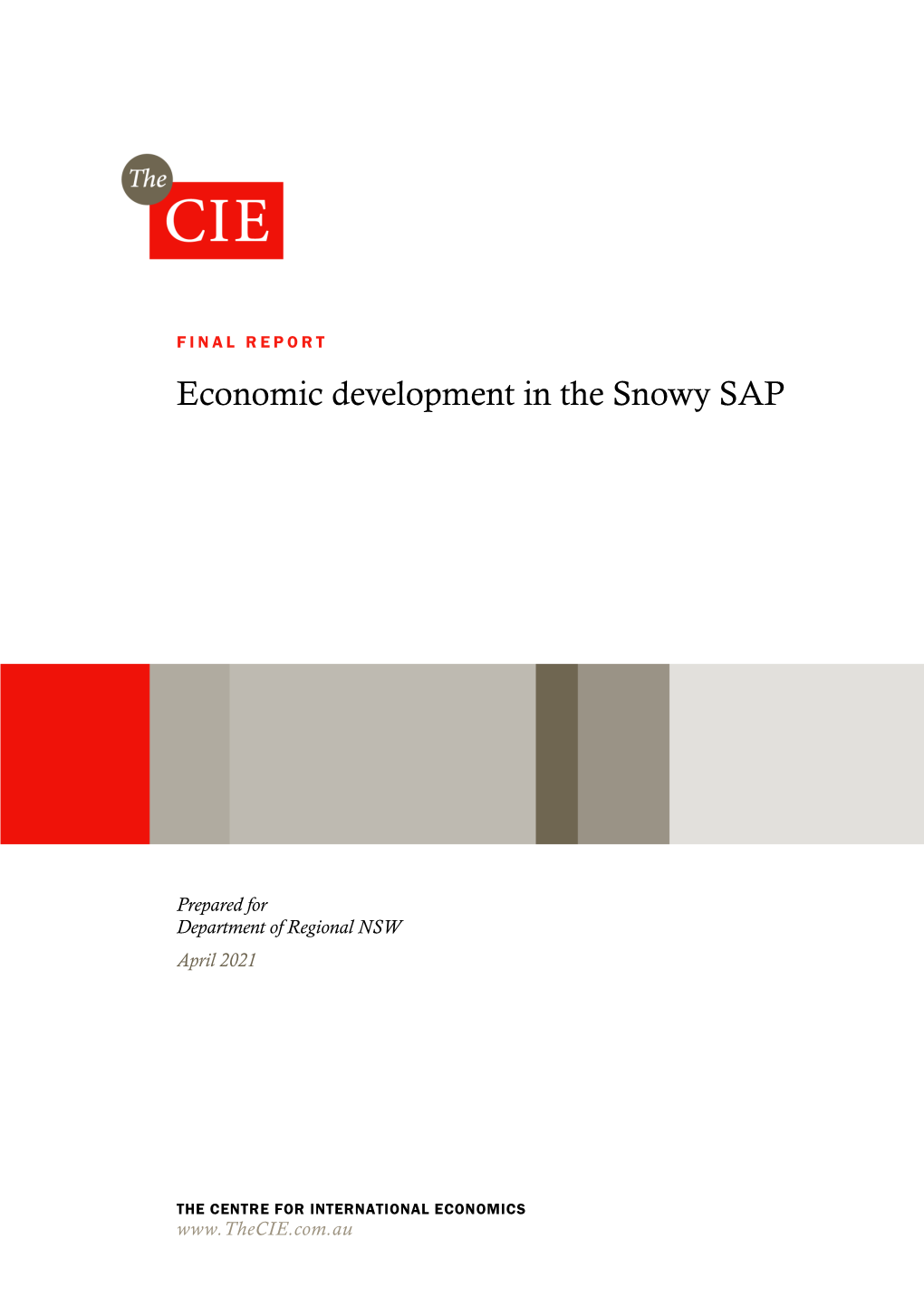 CIE Final Report NSW Regional Snowy