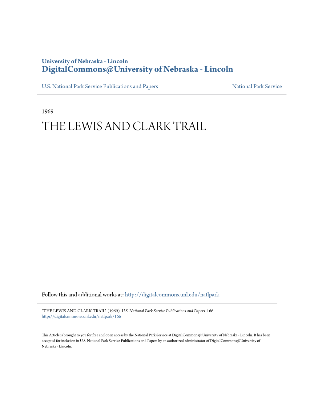 The Lewis and Clark Trail