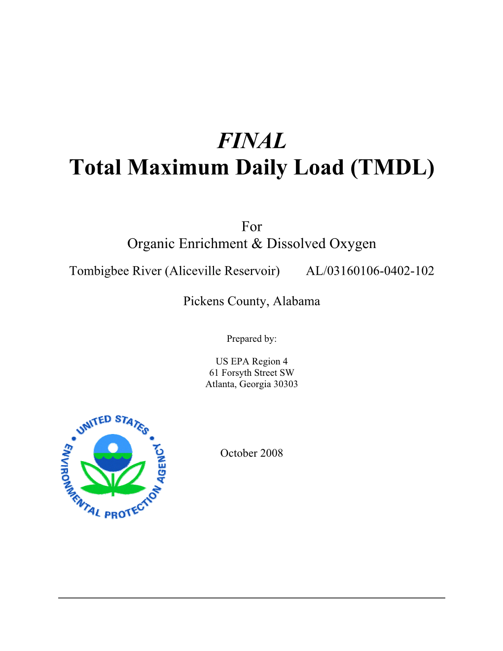 FINAL Total Maximum Daily Load (TMDL)