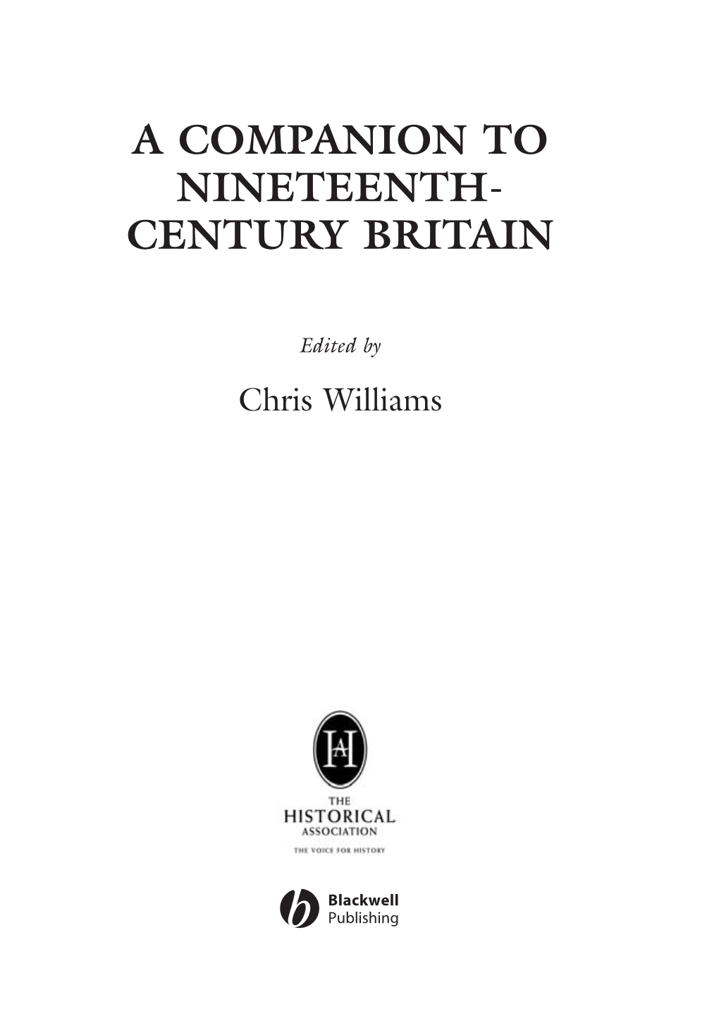 A Companion to Nineteenth- Century Britain