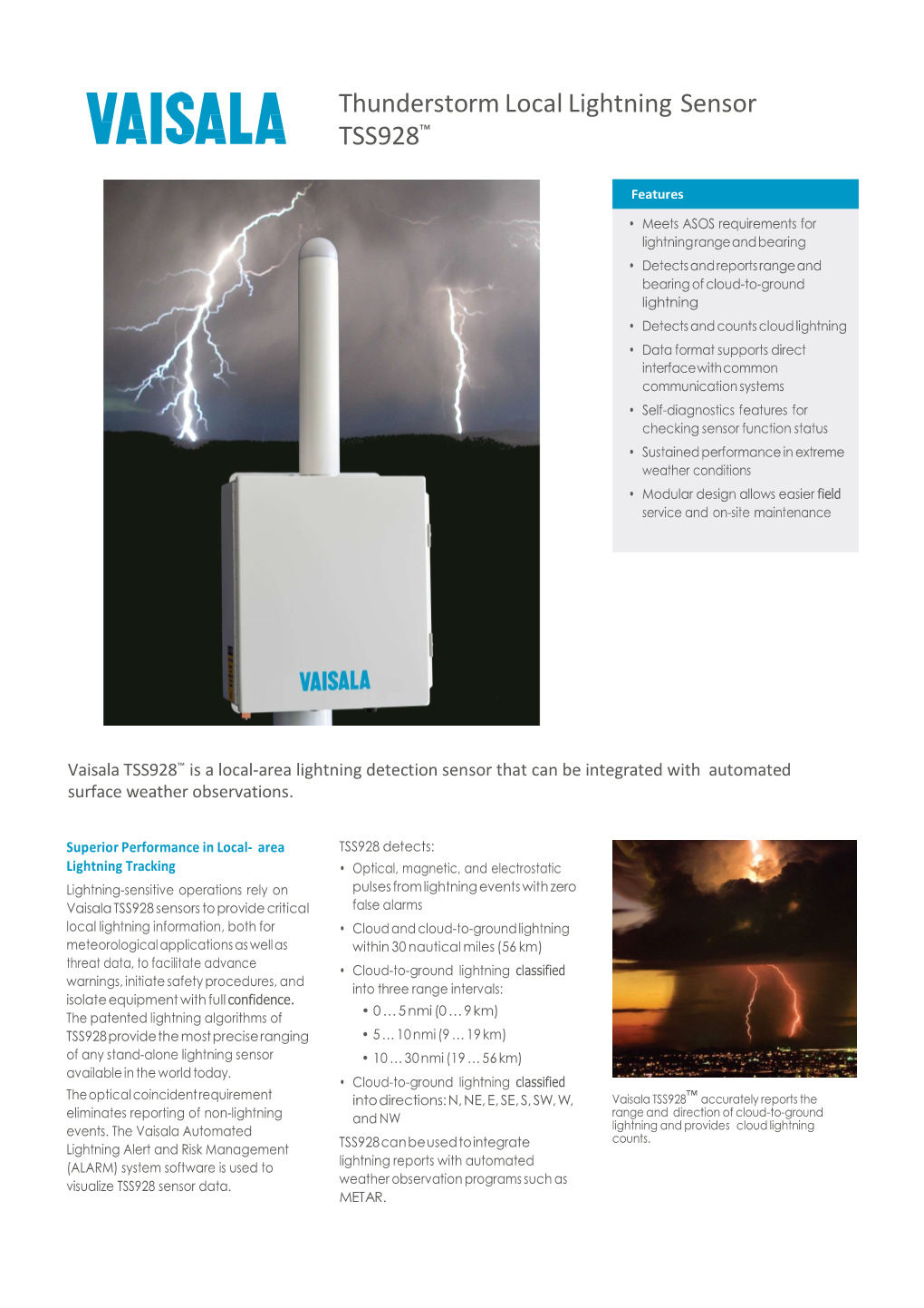 Datasheet: Thunderstorm Local Lightning Sensor TSS928