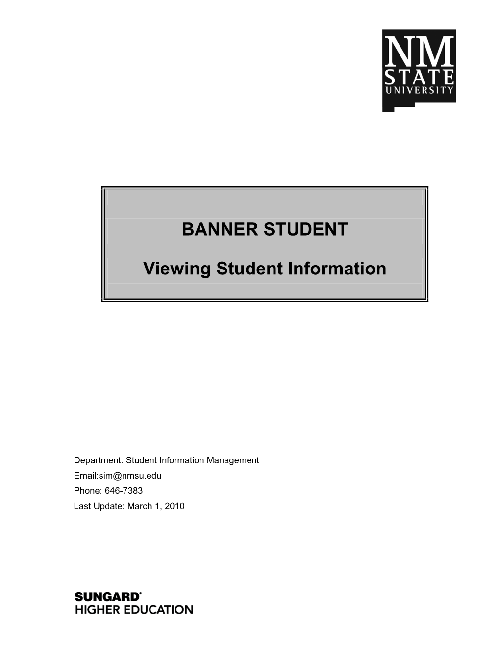 Banner 8 Student System