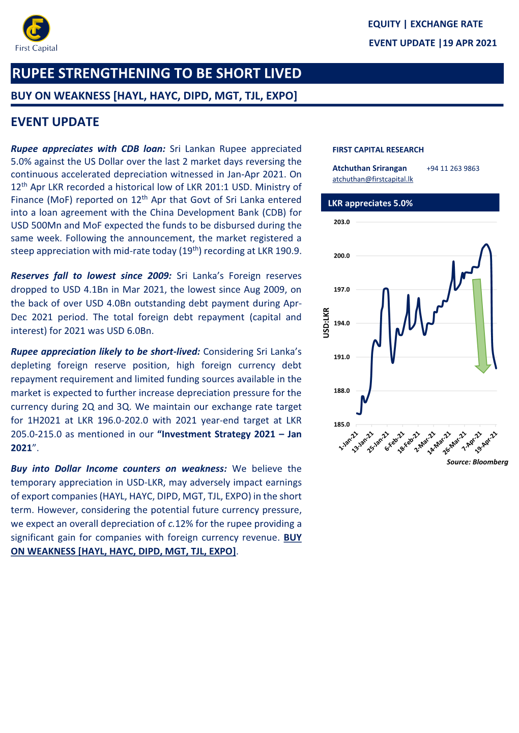 Rupee Strengthening to Be Short Lived