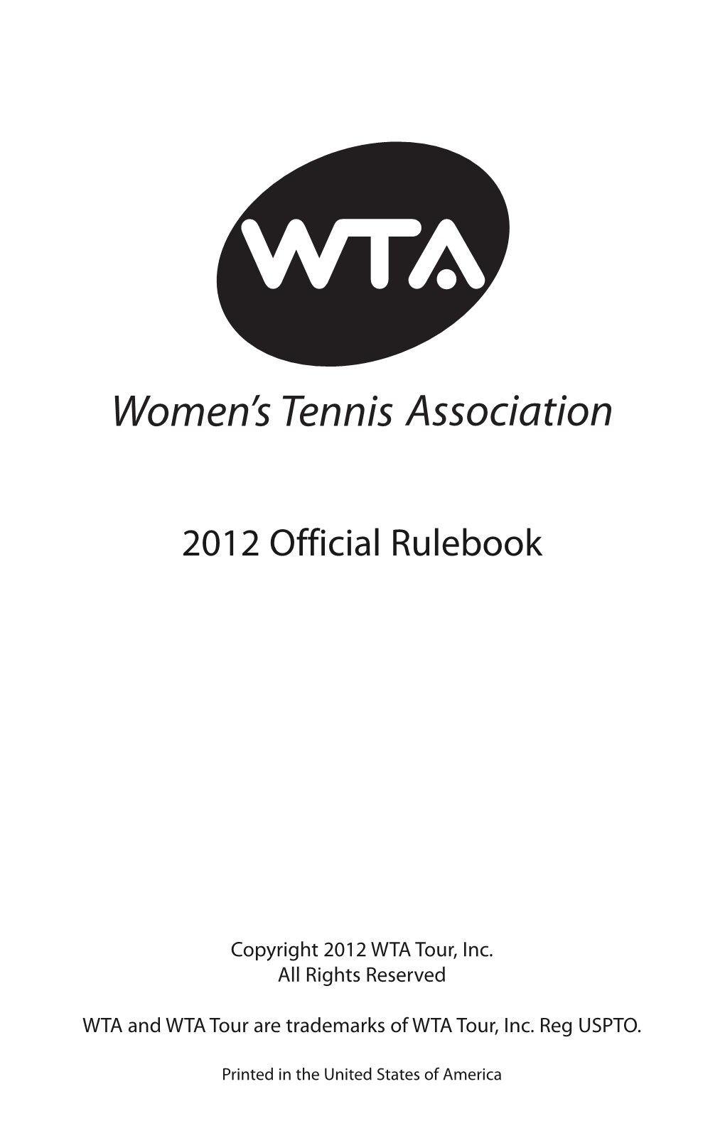 2012 Official Rulebook