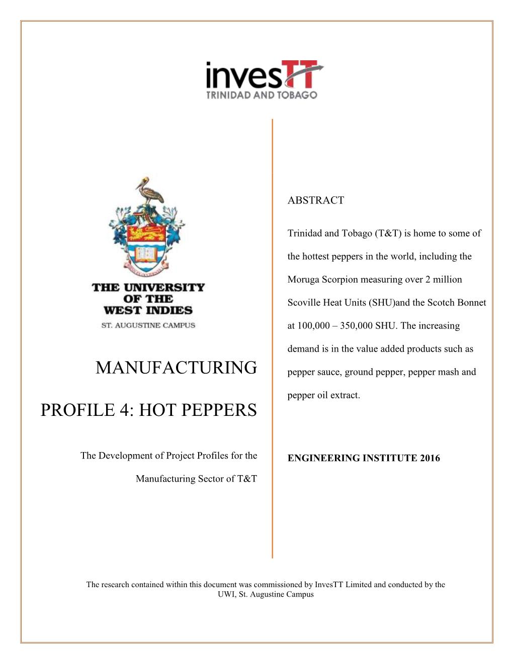 Manufacturing Profile 4: Hot Peppers