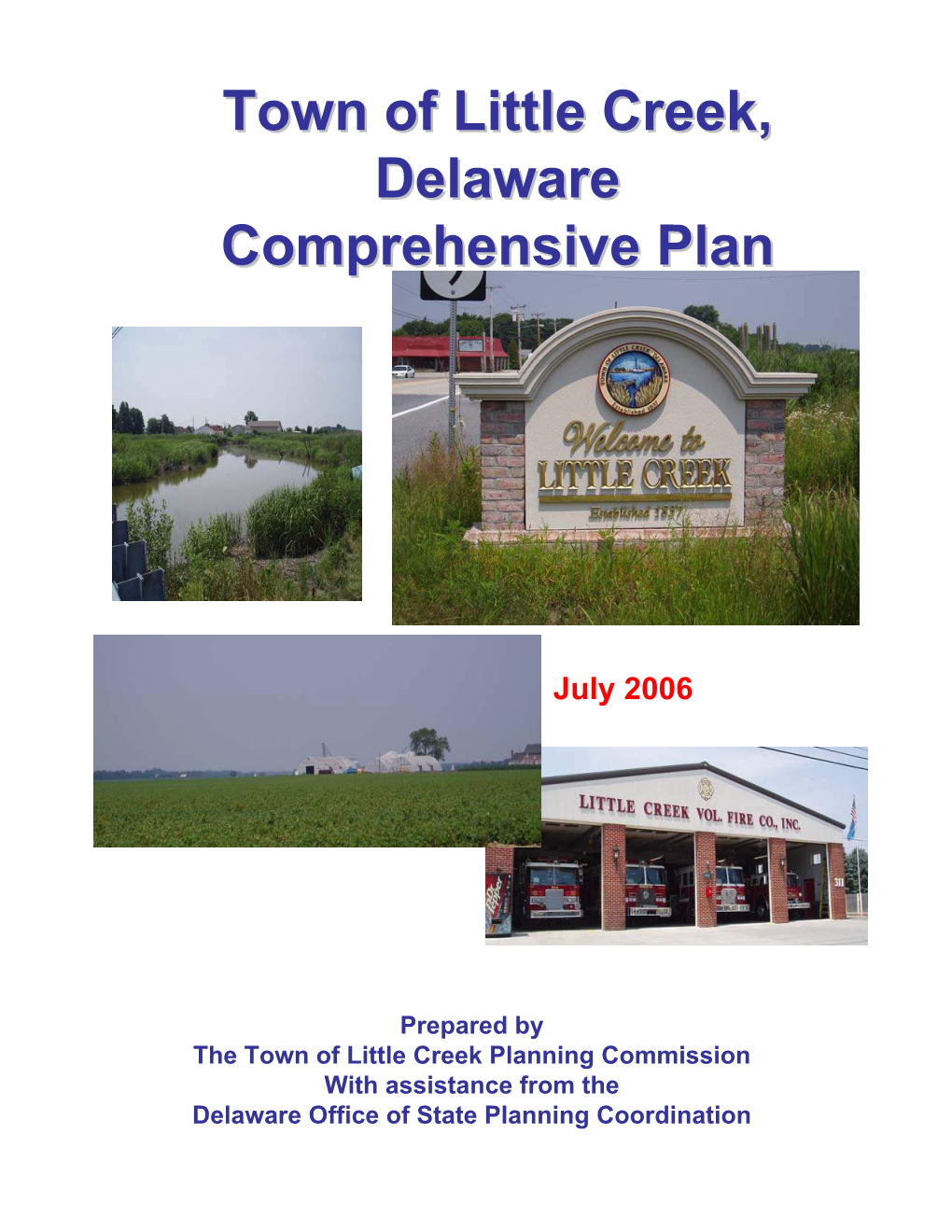 Town of Little Creek, Delaware Comprehensive Plan