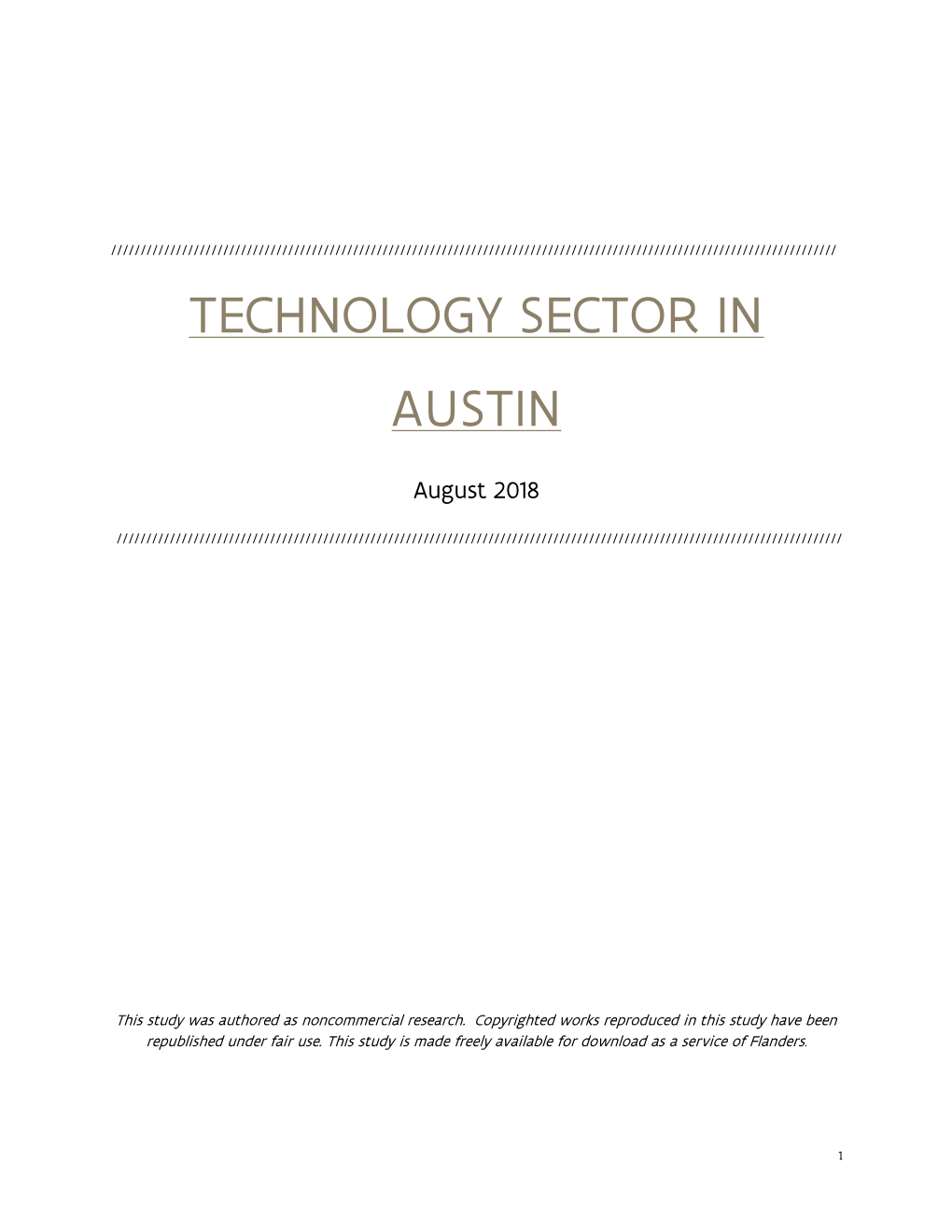 Technology Sector in Austin