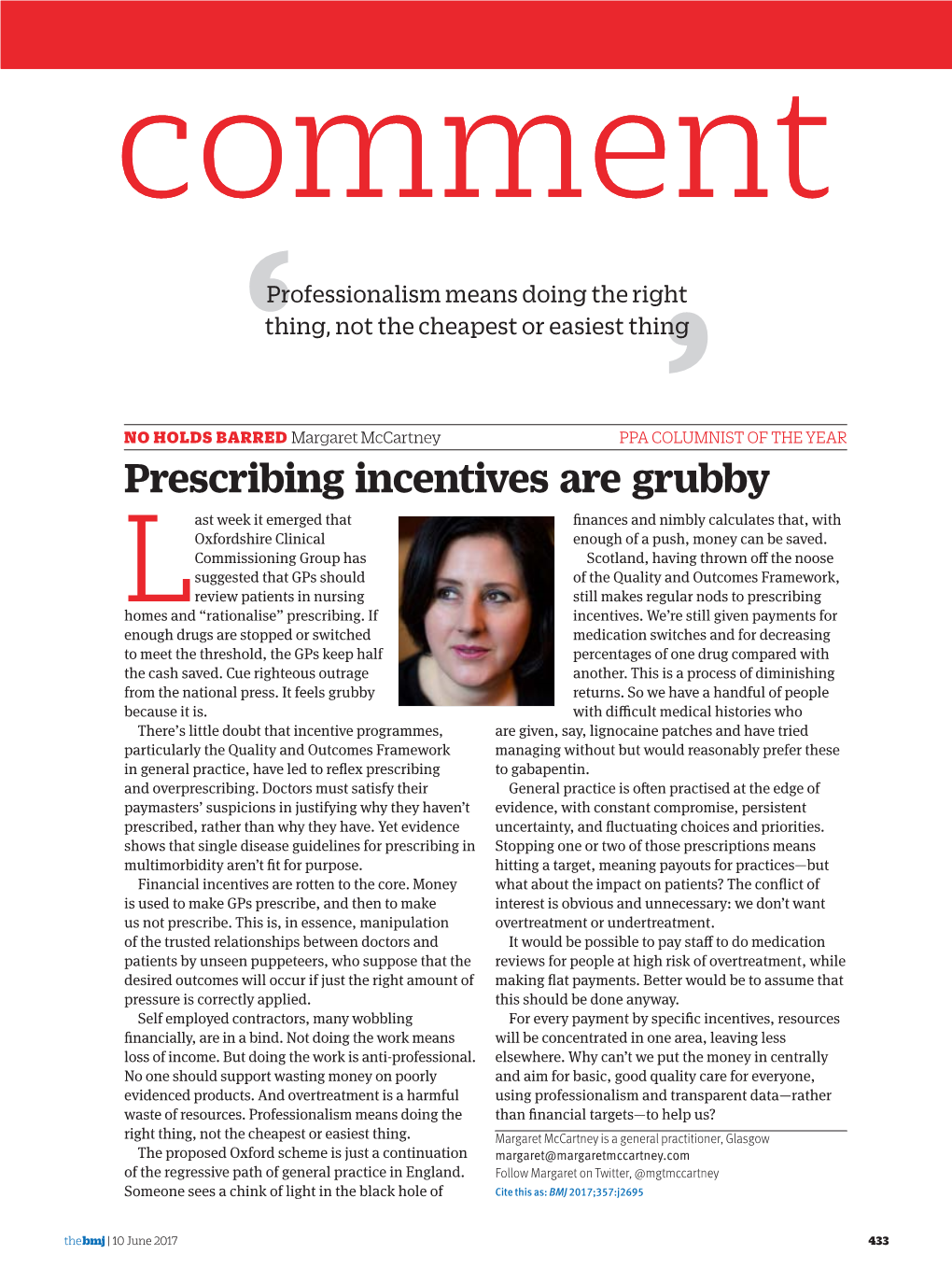 Prescribing Incentives Are Grubby Ast Week It Emerged That Finances and Nimbly Calculates That, with Oxfordshire Clinical Enough of a Push, Money Can Be Saved