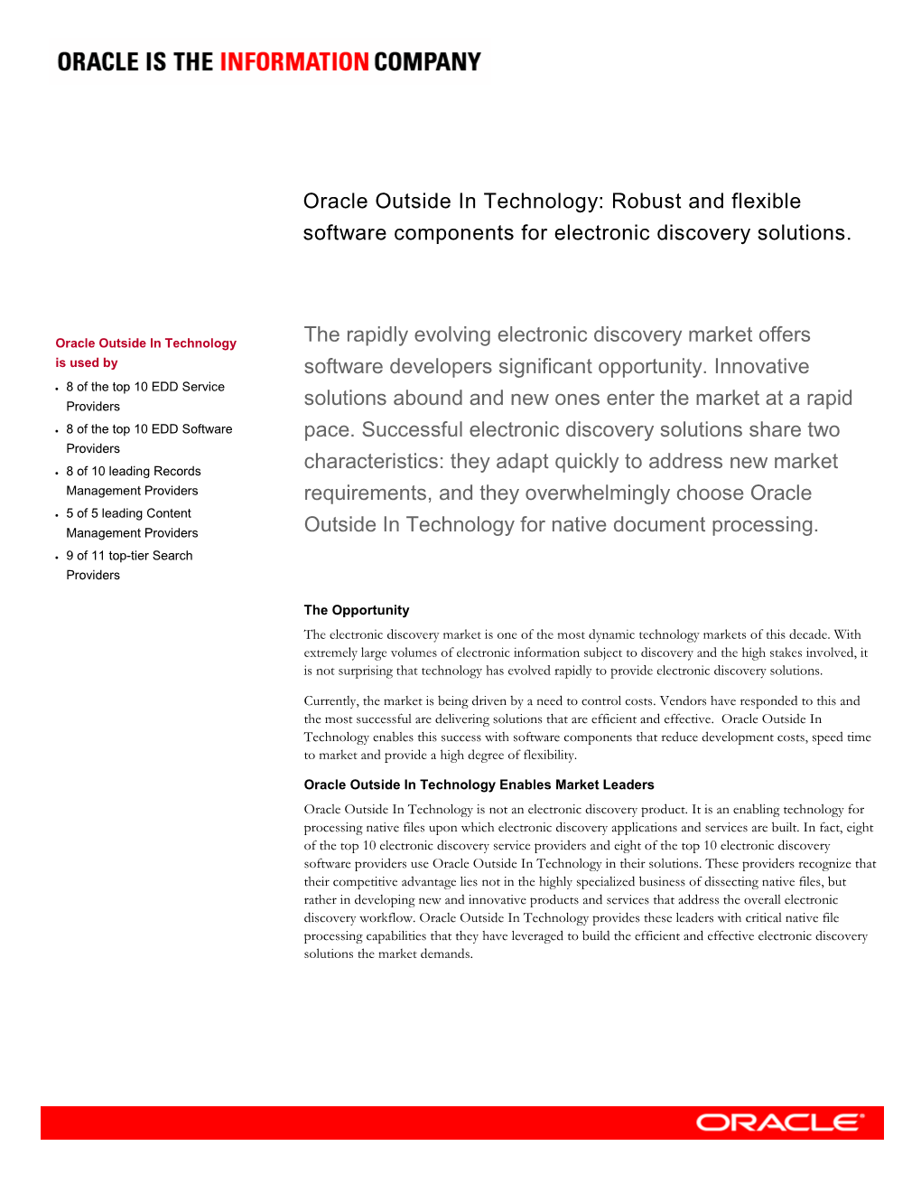 Robust and Flexible Software Components for Electronic Discovery Solutions