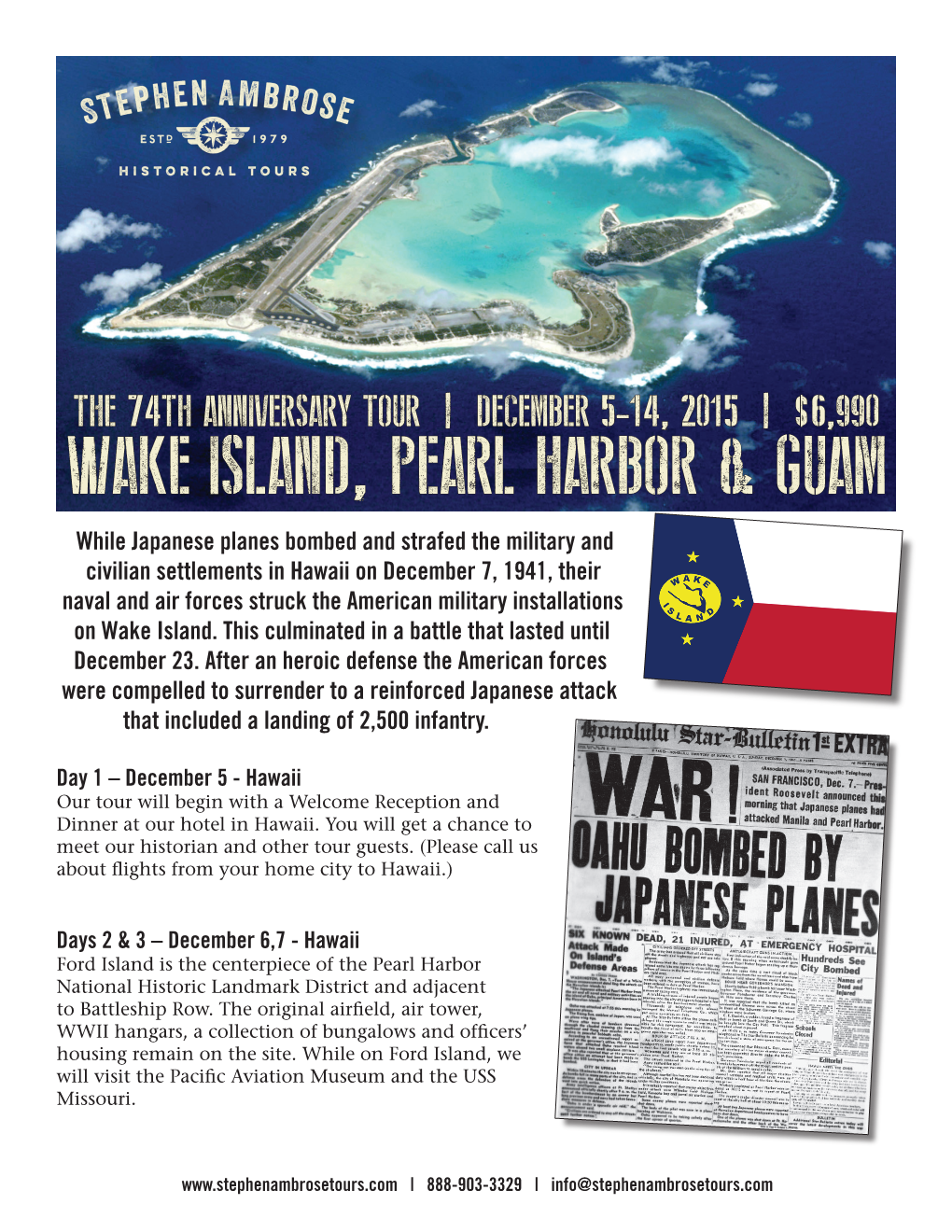 Wake Island, Pearl Harbor & GUAM