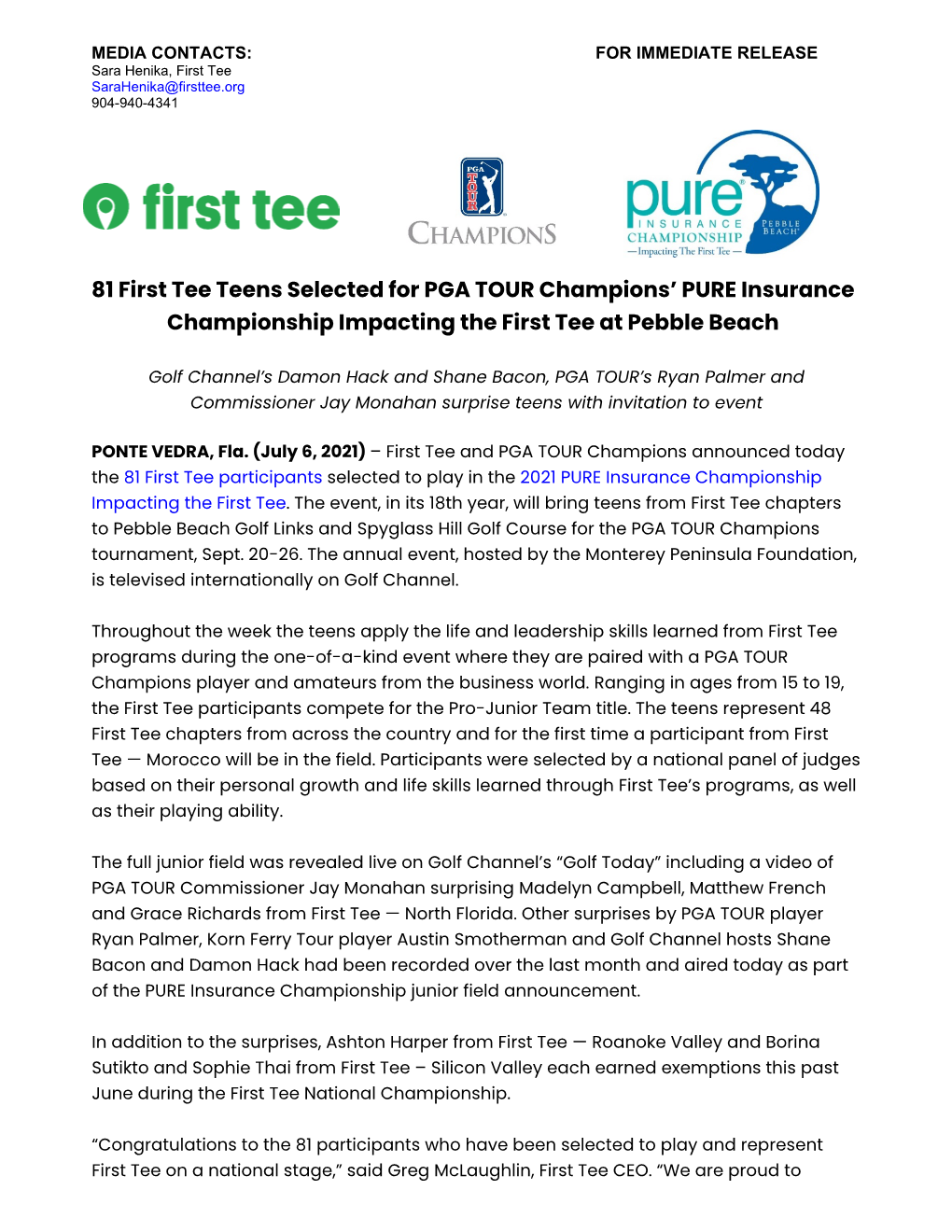 2021 PURE Insurance Press Release