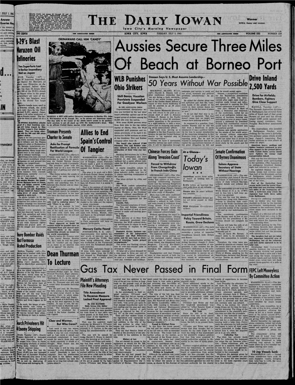 Daily Iowan (Iowa City, Iowa), 1945-07-03