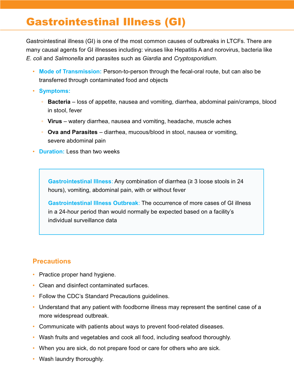 Gastrointestinal Illness (GI)