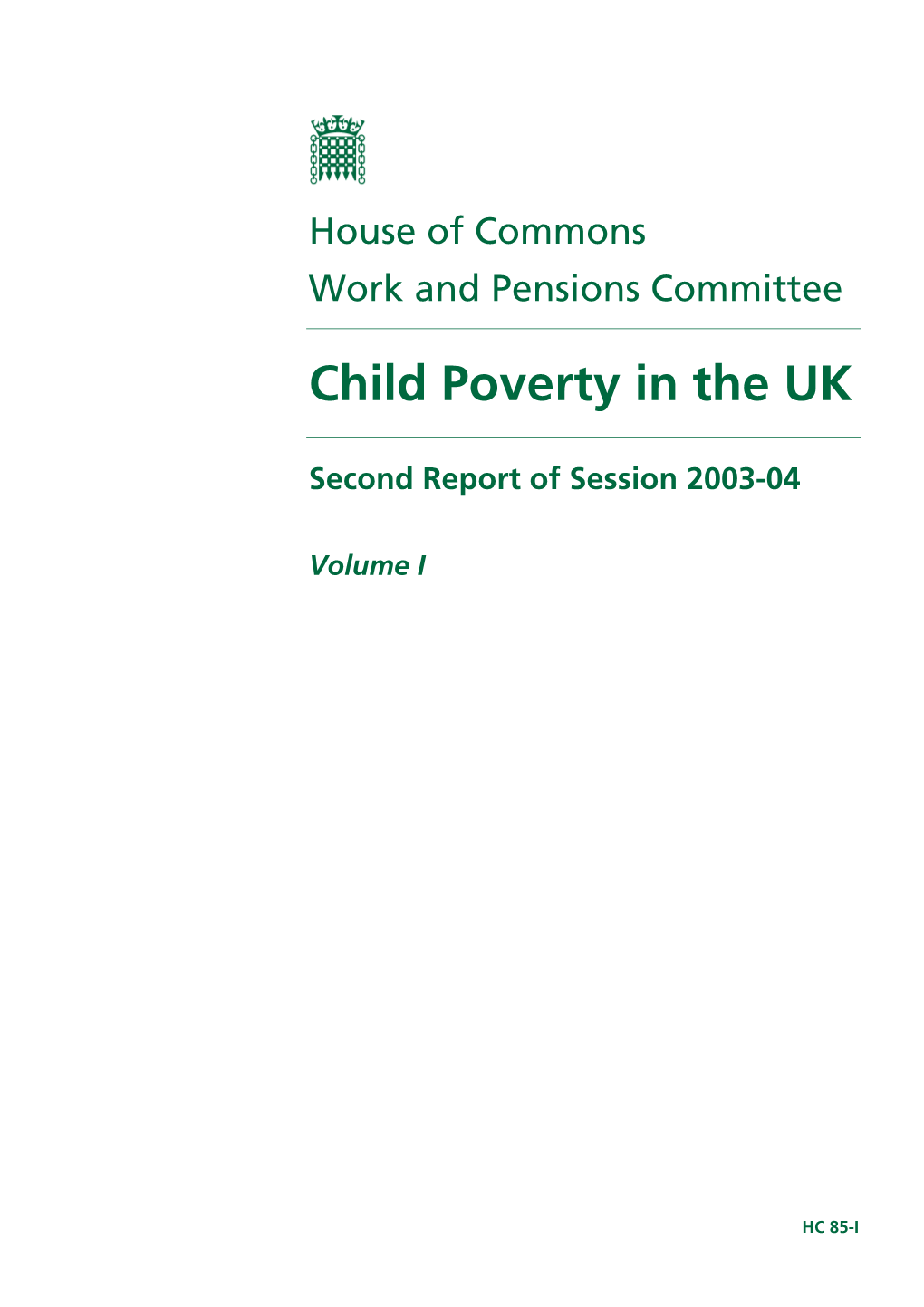 Child Poverty in the UK