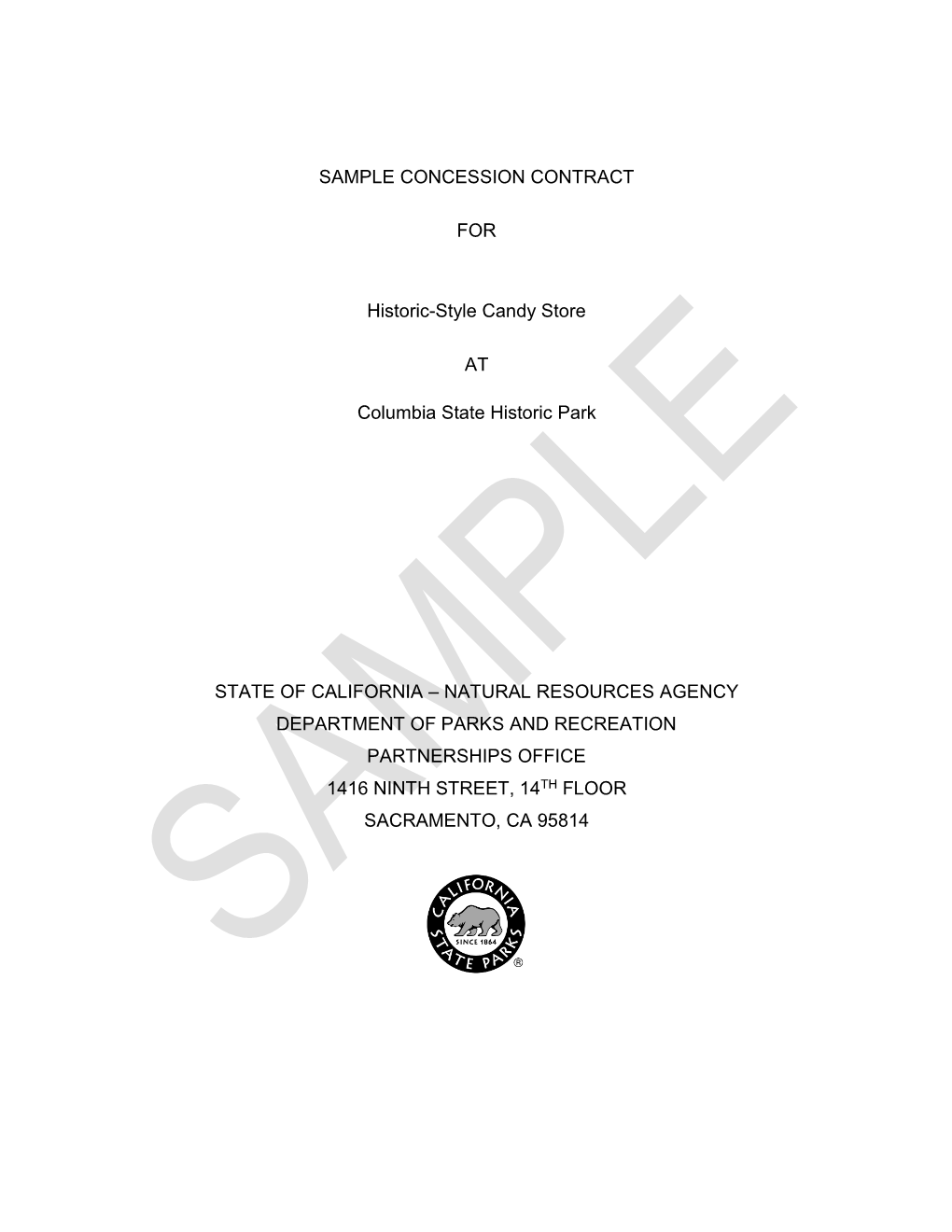 Concession Contract Format