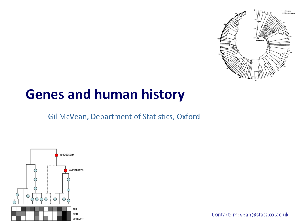 Genes and Human History