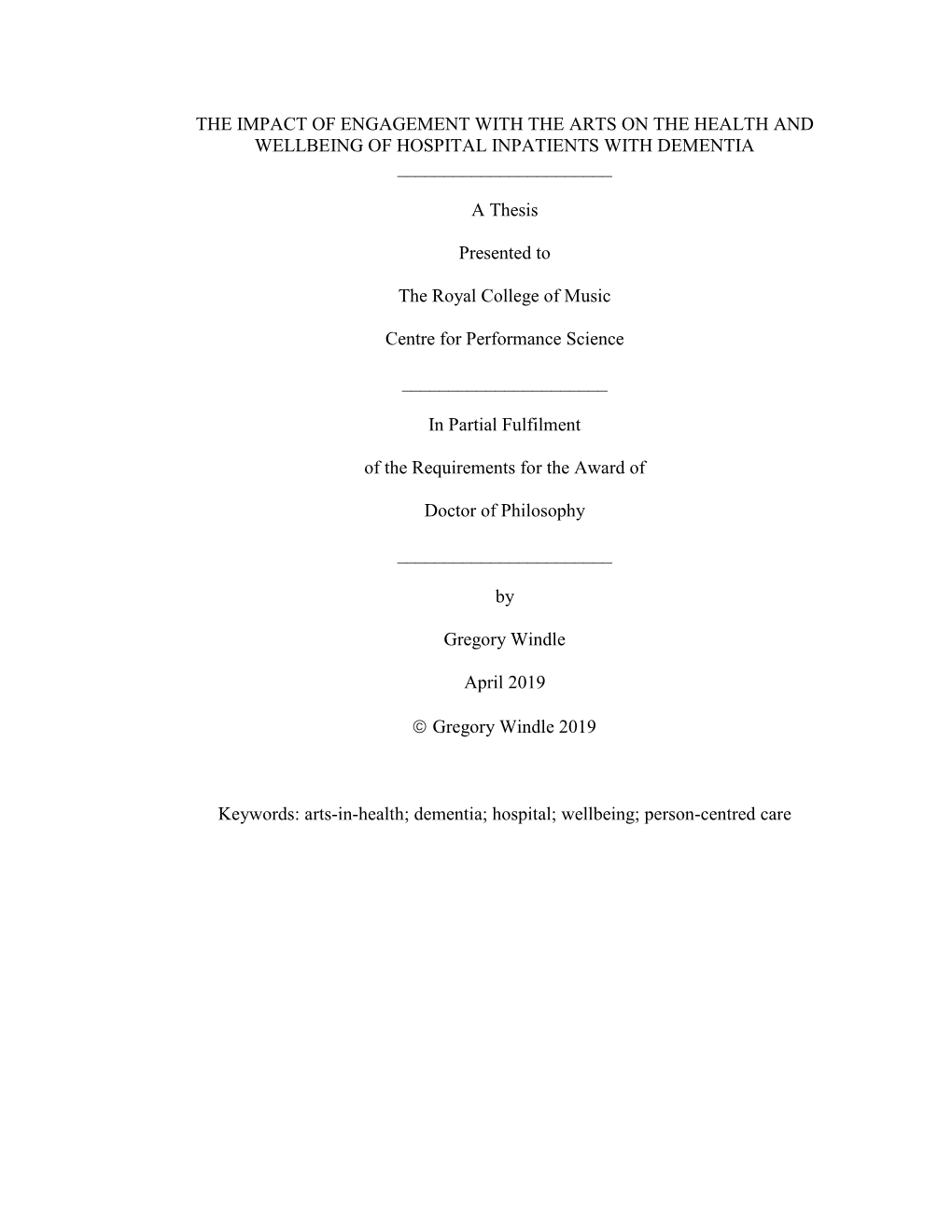 Thesis and Dissertation Template