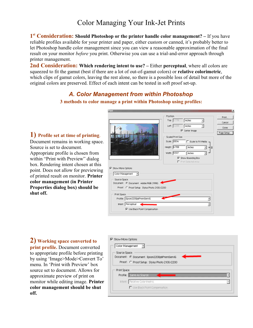 Color Management for Ink-Jet Printing