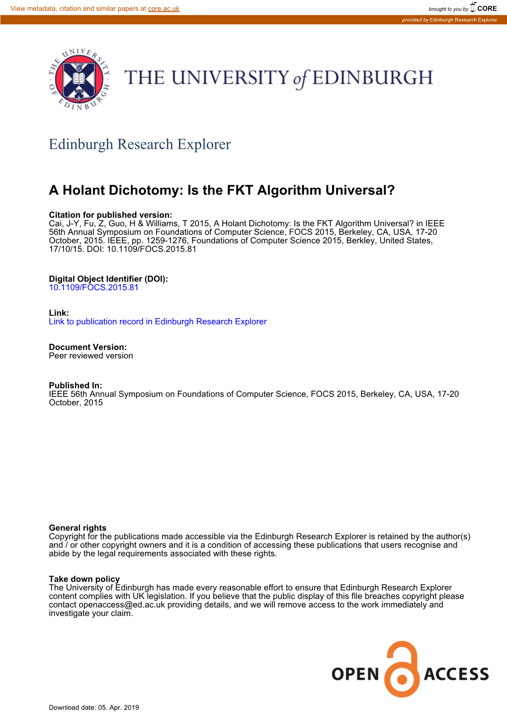 Edinburgh Research Explorer