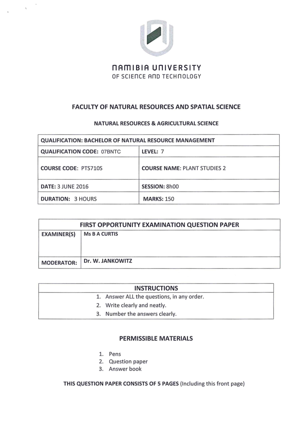 Nam I 8 I a University of Science and Technology