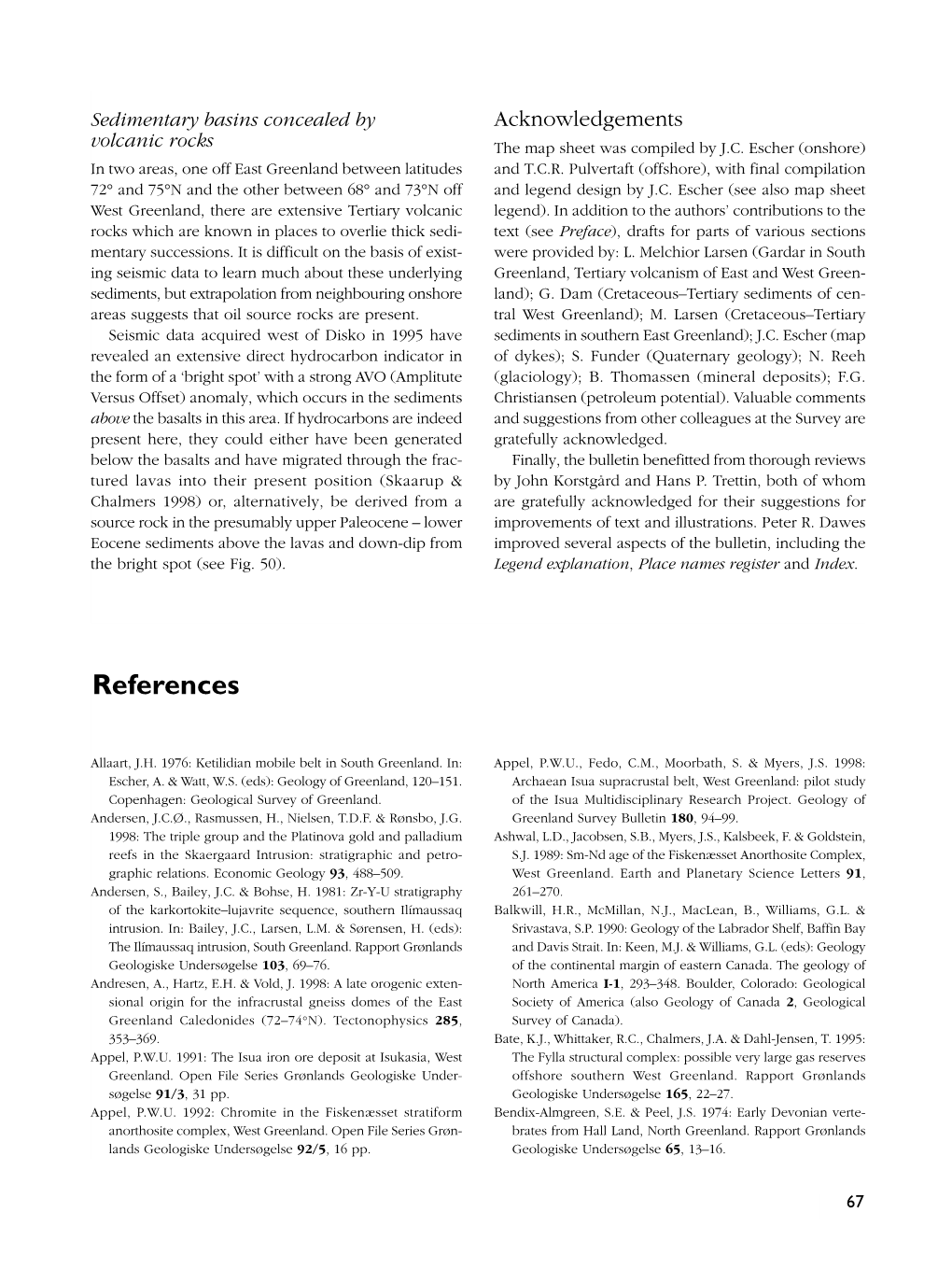 Geology of Greenland Bulletin 185, 67-93