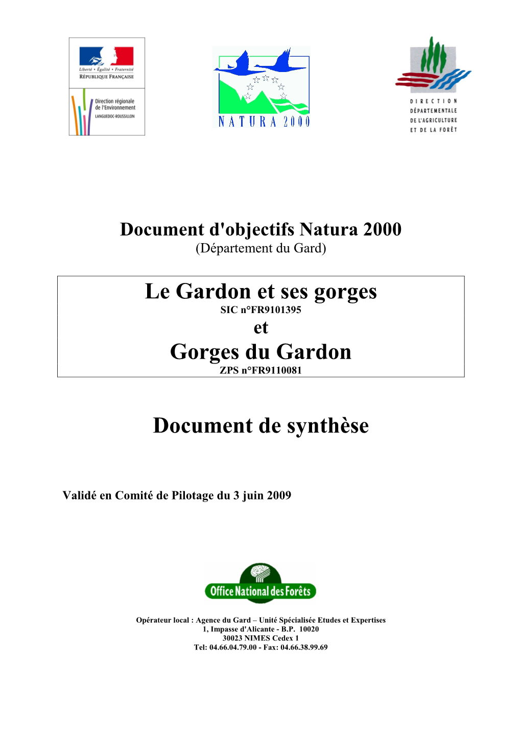 Document D'objectifs Natura 2000 