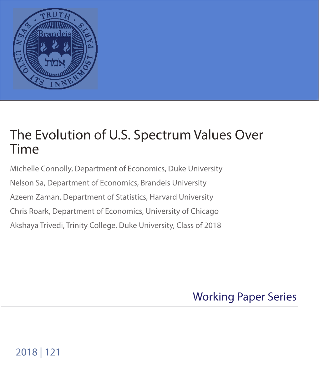 The Evolution of U.S. Spectrum Values Over Time