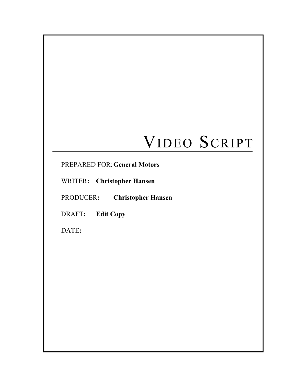 Two-Column Video Script Format s1