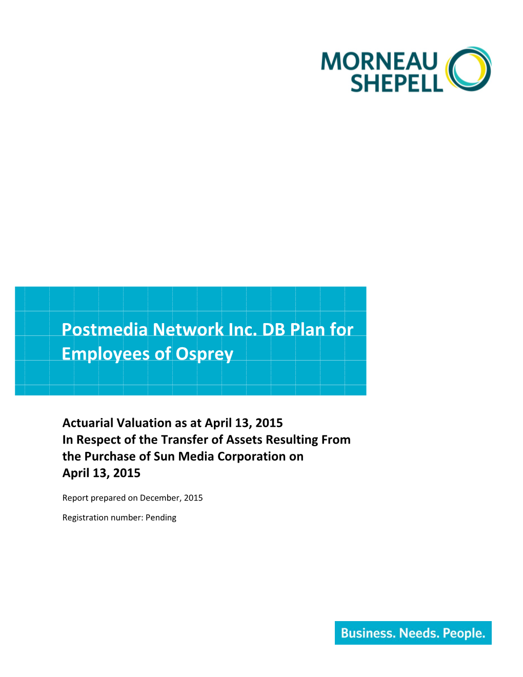 Postmedia Network Inc. DB Plan for Employees of Osprey