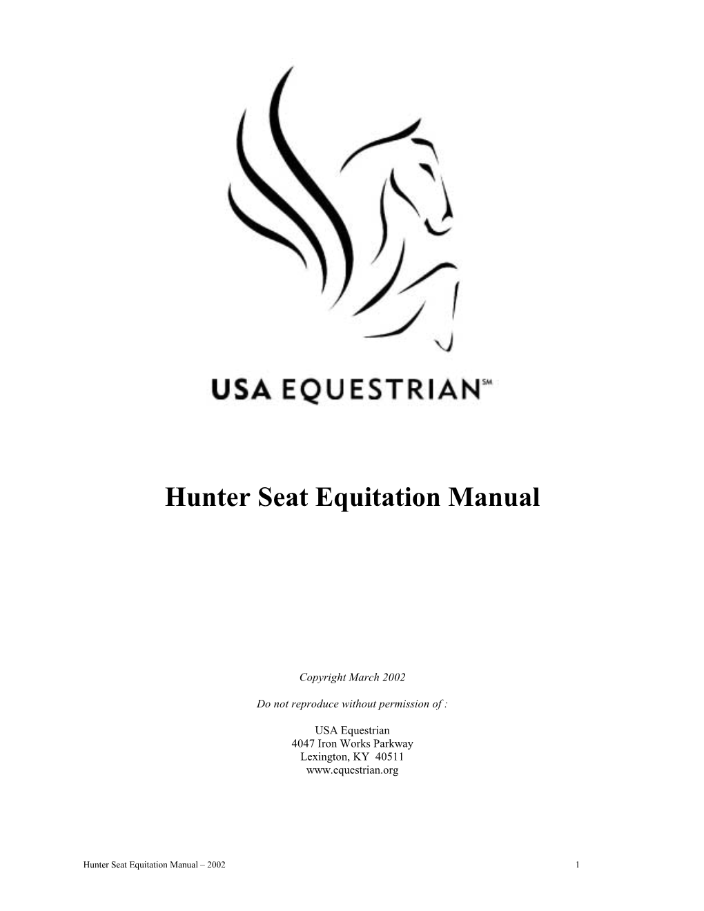 Hunter Seat Equitation Manual