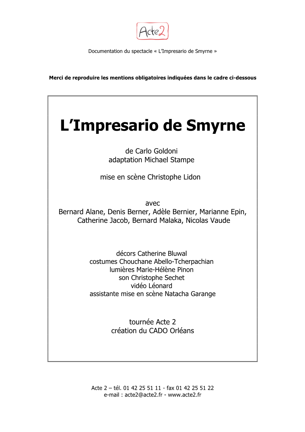 L'impresario De Smyrne