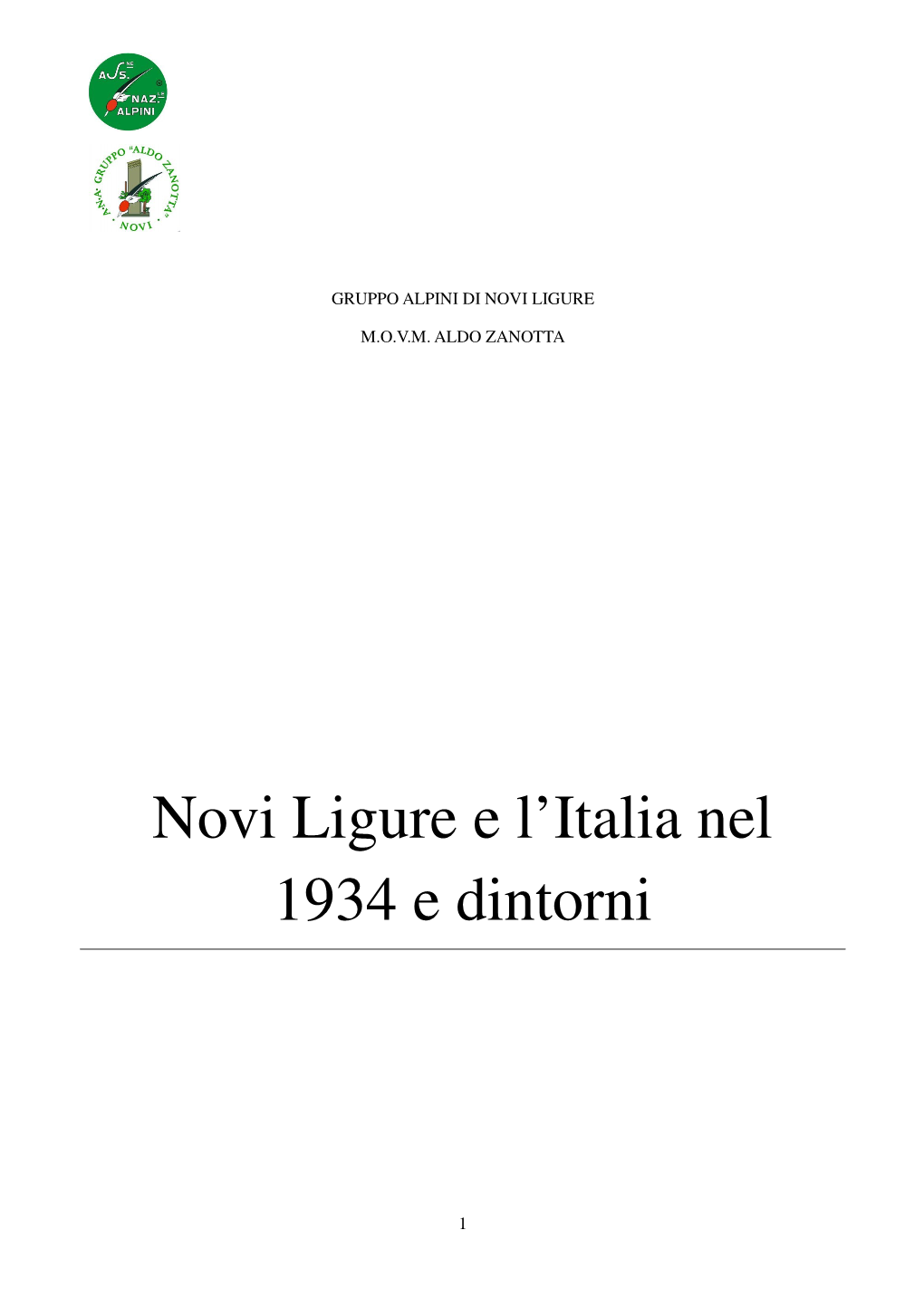 Novi E L'italia Nel 1934