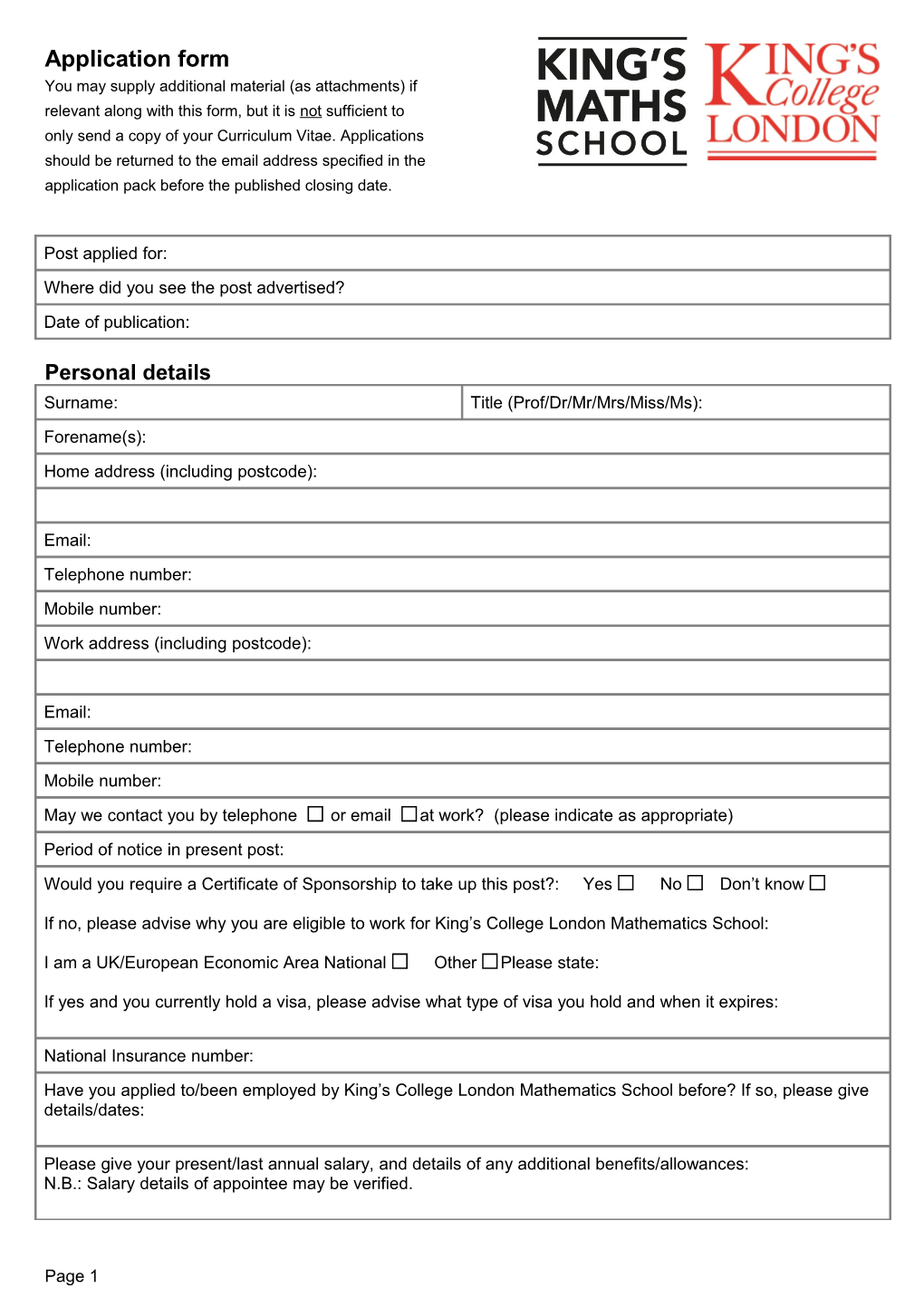 Relevant Along with This Form, but It Is Not Sufficient To