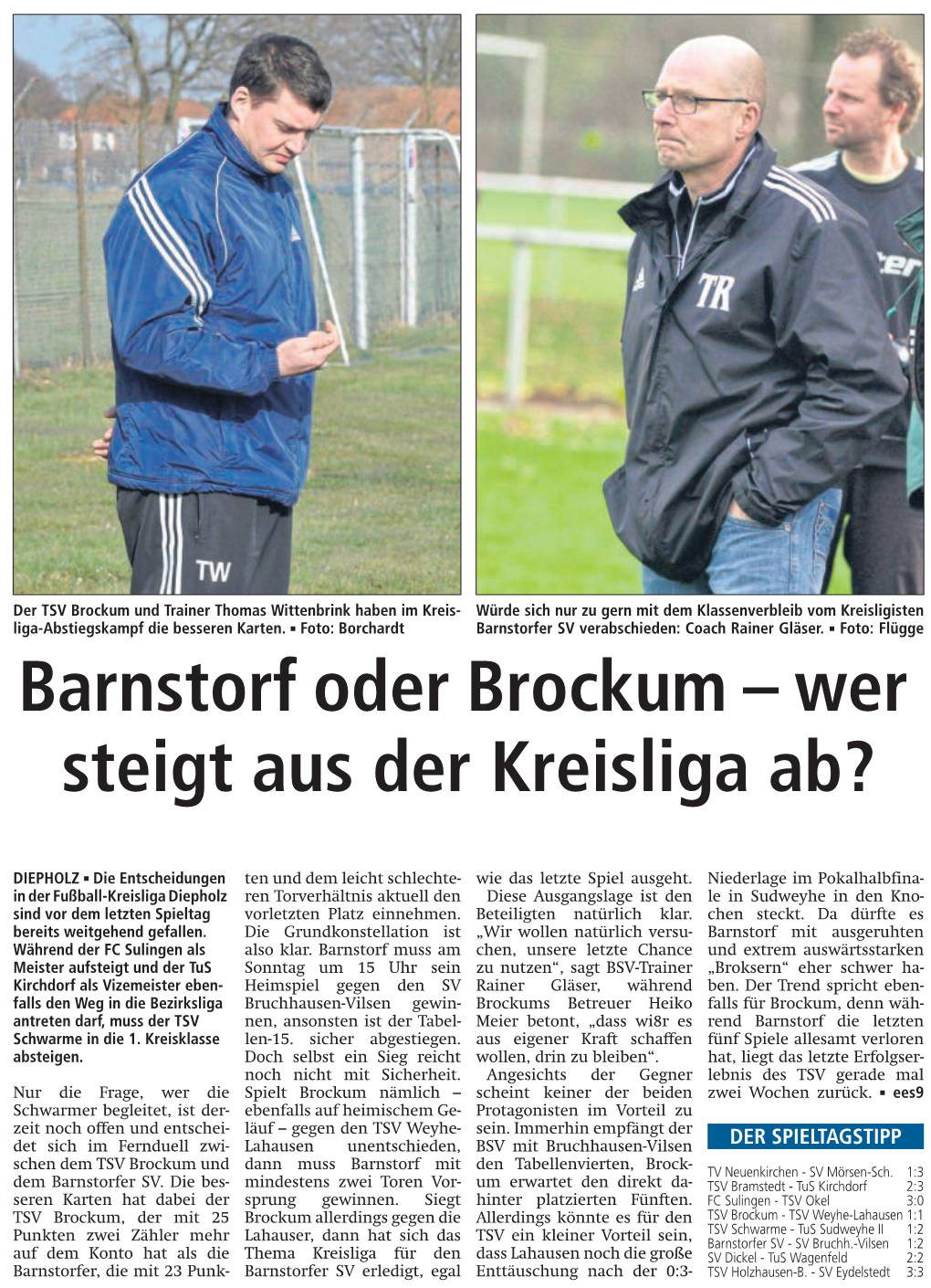 Barnstorf Oder Brockum – Wer Steigt Aus Der Kreisliga