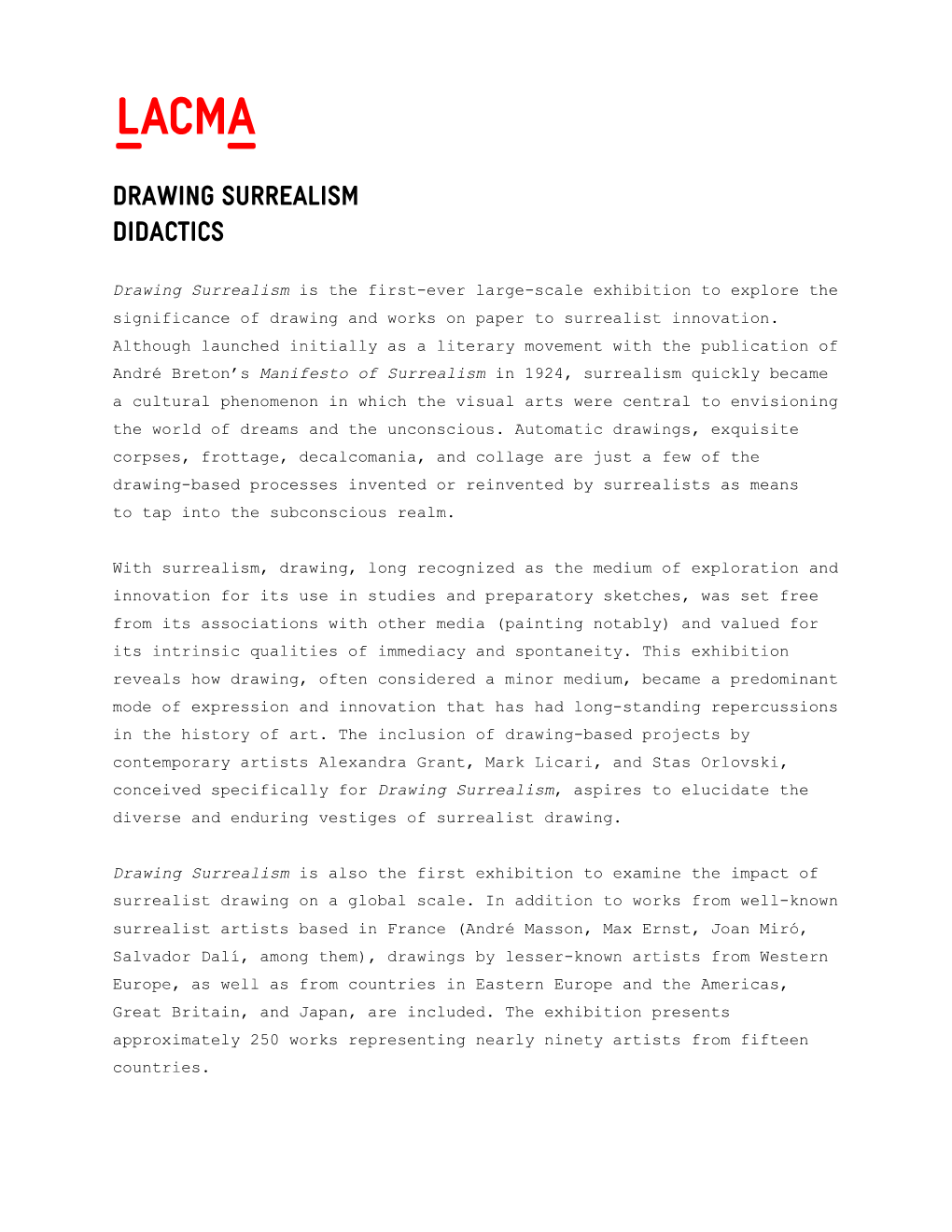 Drawing Surrealism Didactics 10.22.12.Pdf