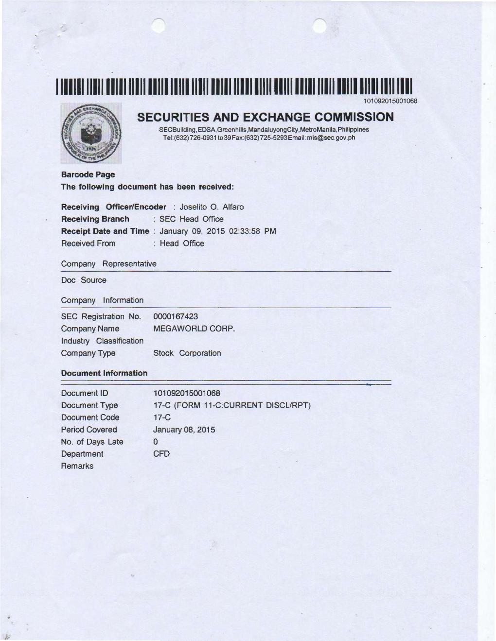 Securities and Exchange Commission