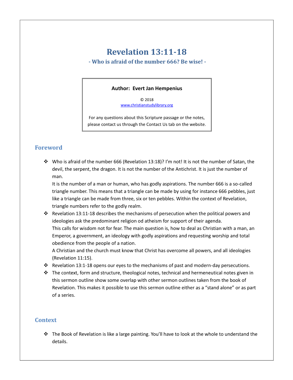 Revelation 13:11-18 - Who Is Afraid of the Number 666? Be Wise!