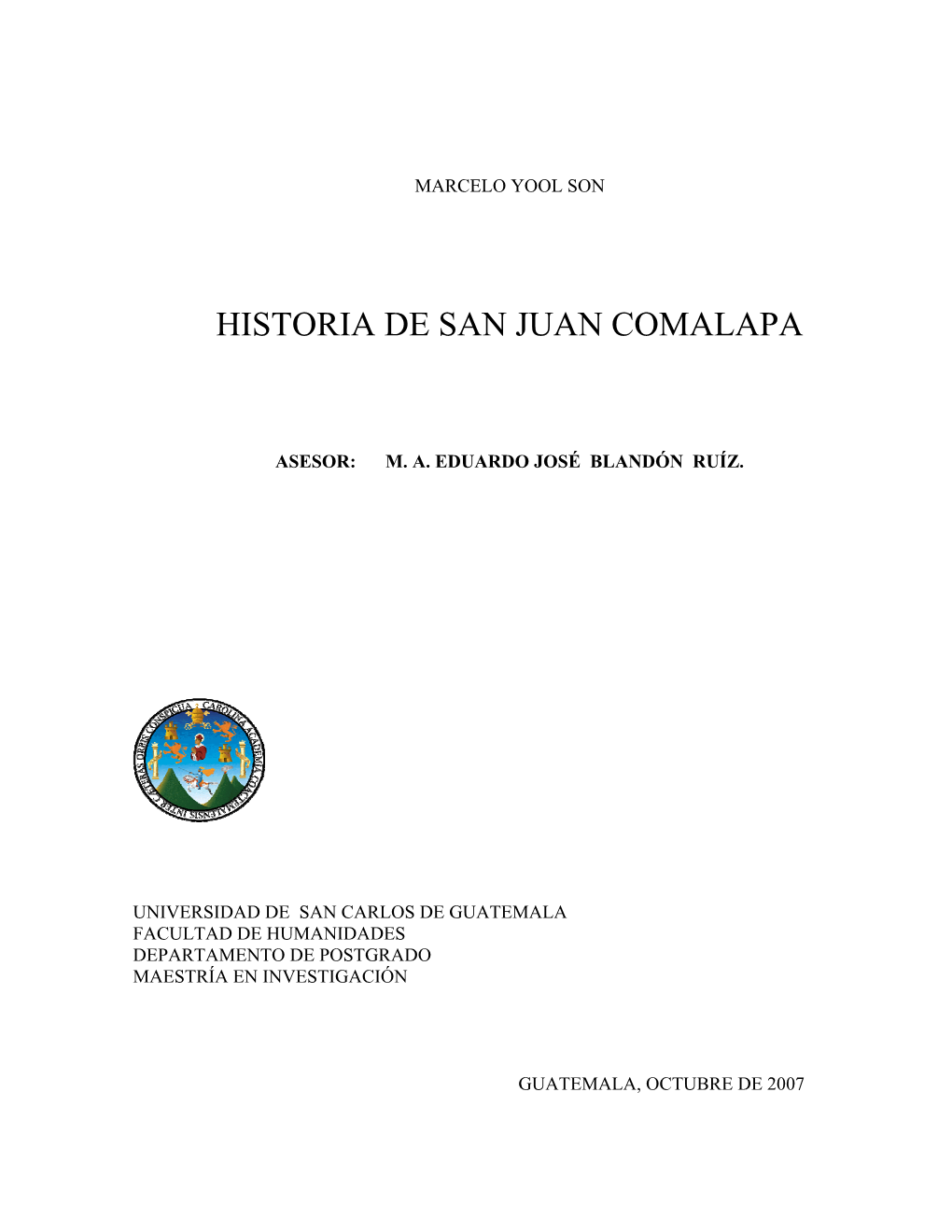 Historia De San Juan Comalapa