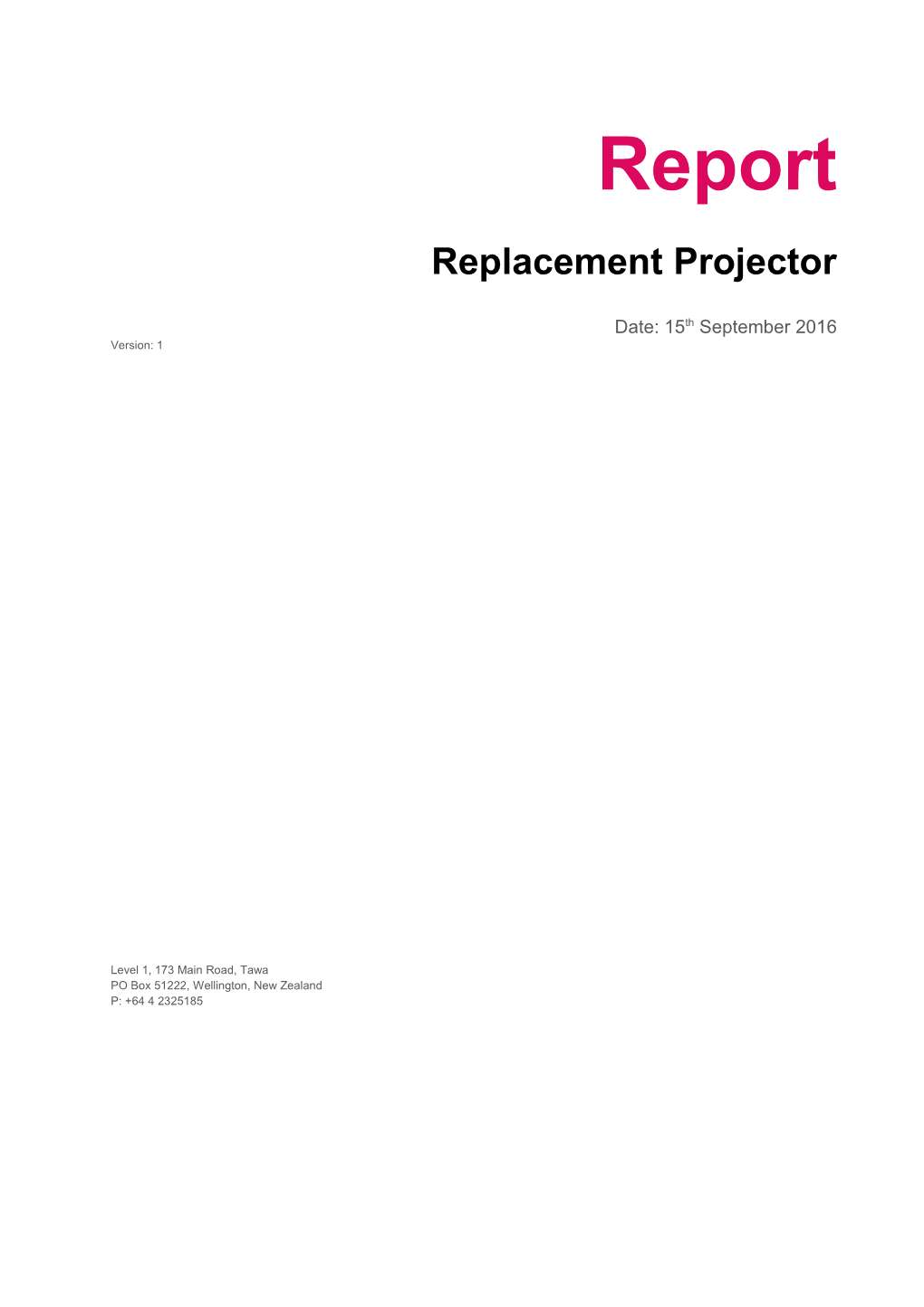 Replacement Projector