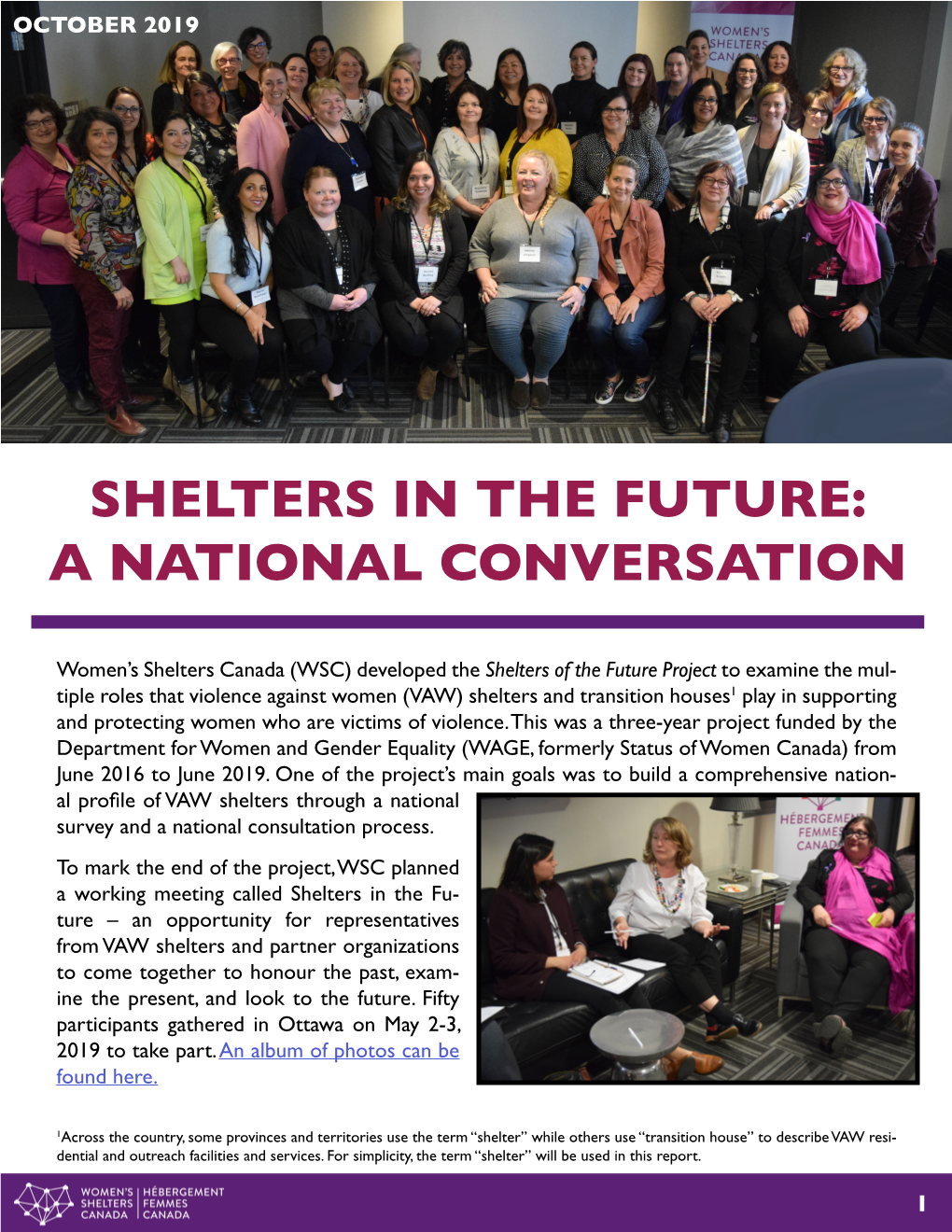 Shelters in the Future: a National Conversation