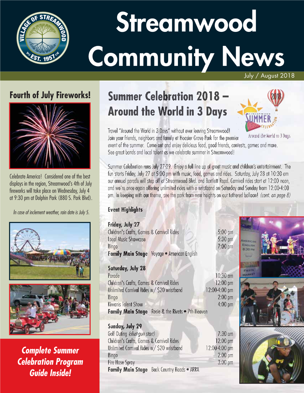 Streamwood Community News July / August 2018