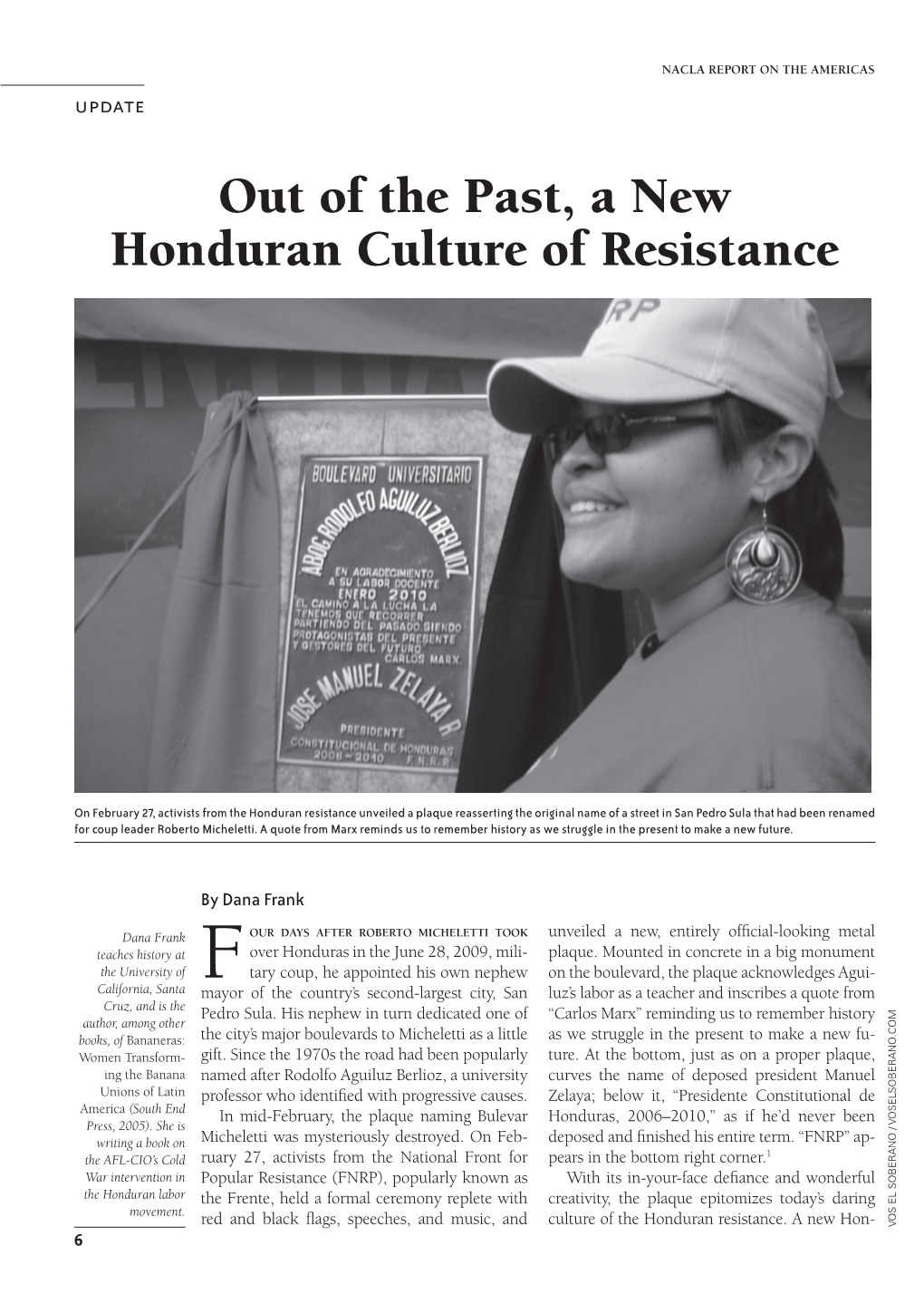 Out of the Past, a New Honduran Culture of Resistance