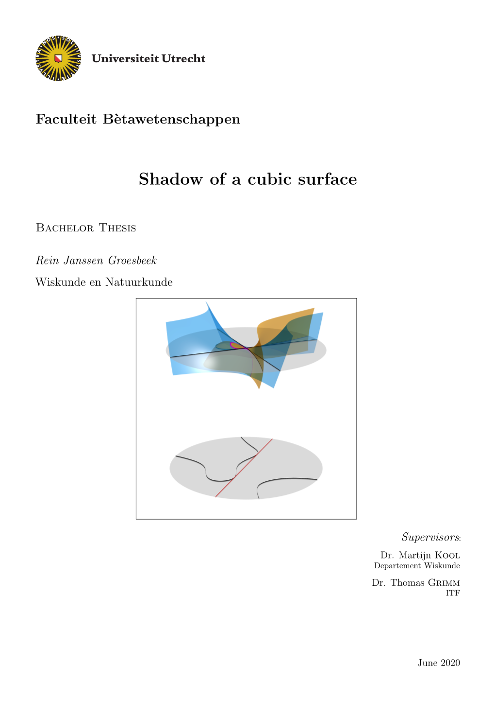 Shadow of a Cubic Surface