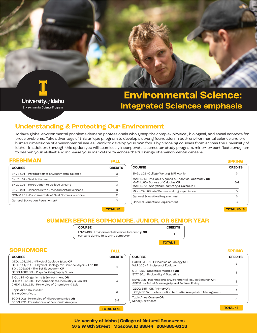 Environmental Science: Integrated Sciences Emphasis