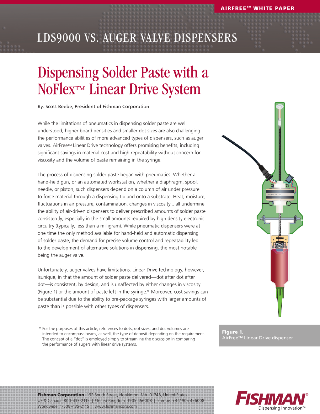 Dispensing Solder Paste with a Noflex™ Linear Drive System