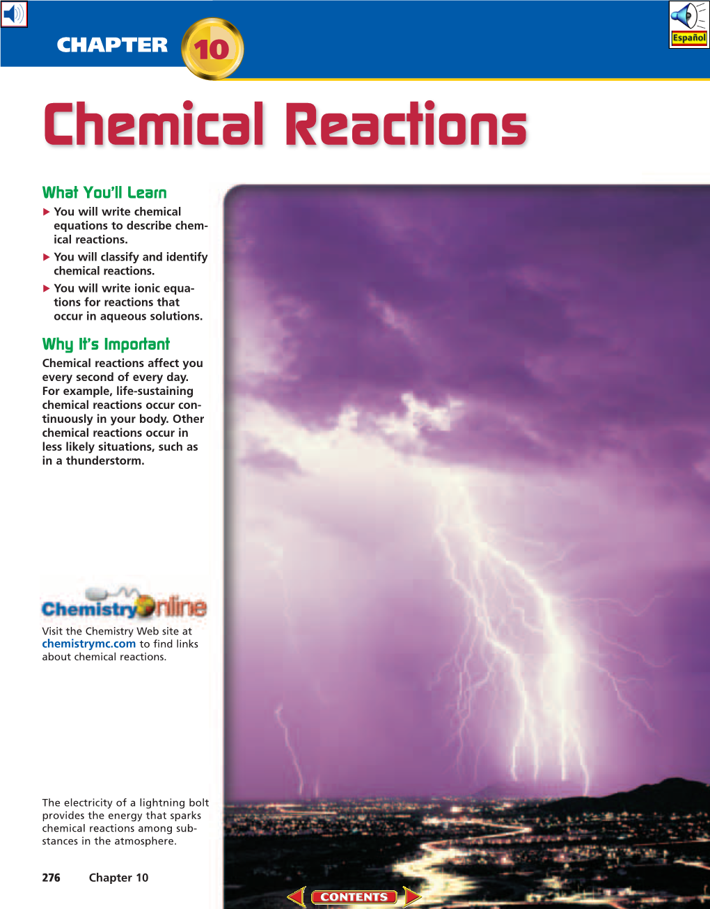 Chapter 10: Chemical Reactions